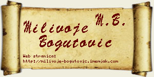 Milivoje Bogutović vizit kartica